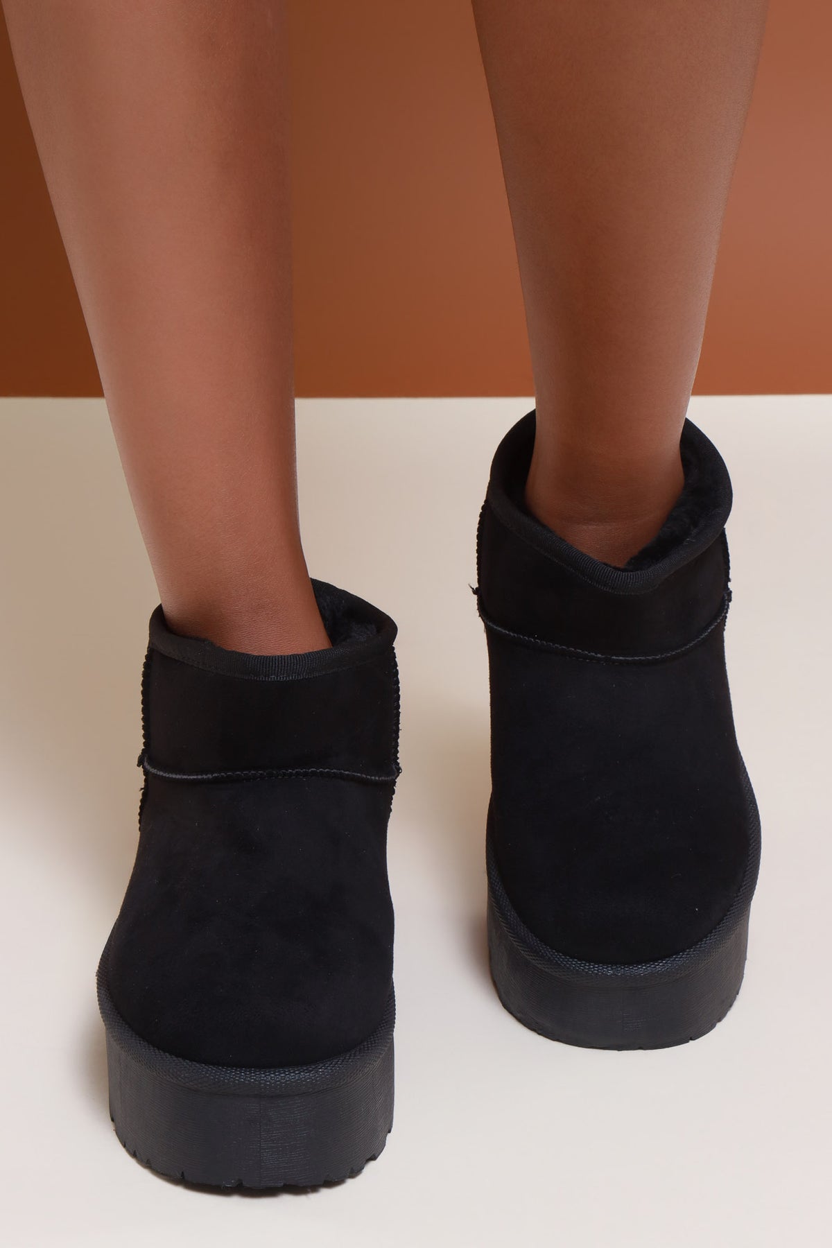 
              Take Care Suede Ankle Boots - Black - Swank A Posh
            