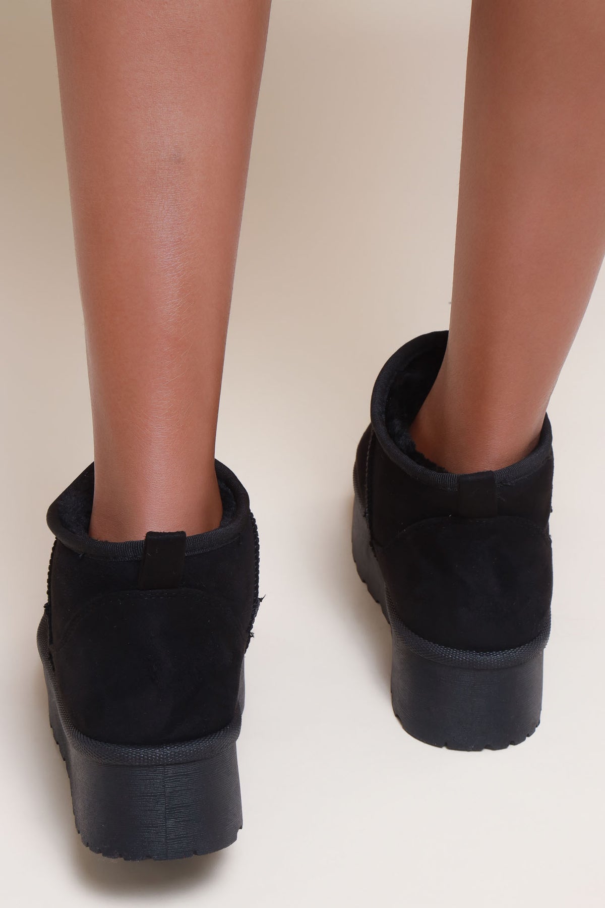 
              Take Care Suede Ankle Boots - Black - Swank A Posh
            