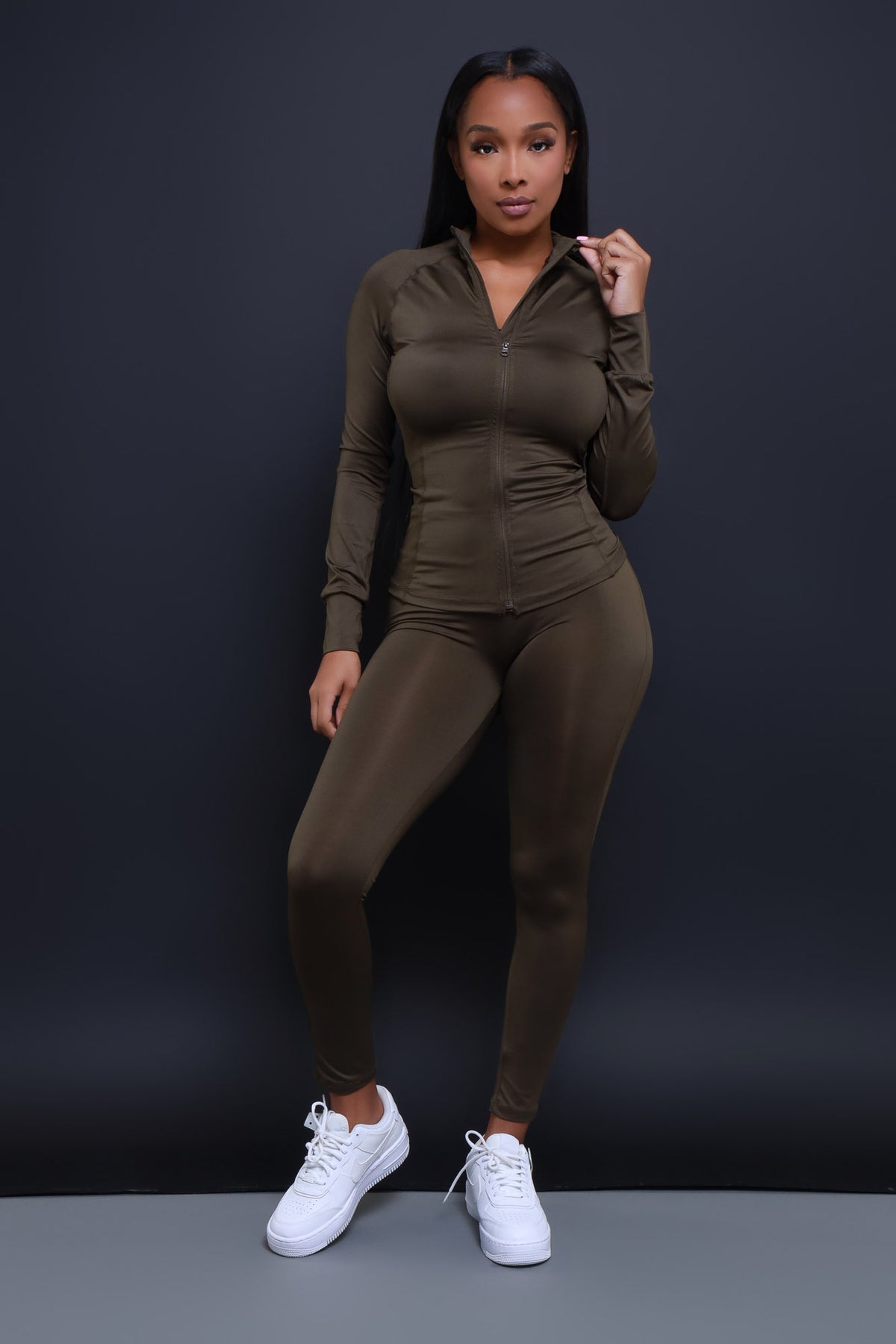 
              Easy Fit Athletic Set - Olive - Swank A Posh
            