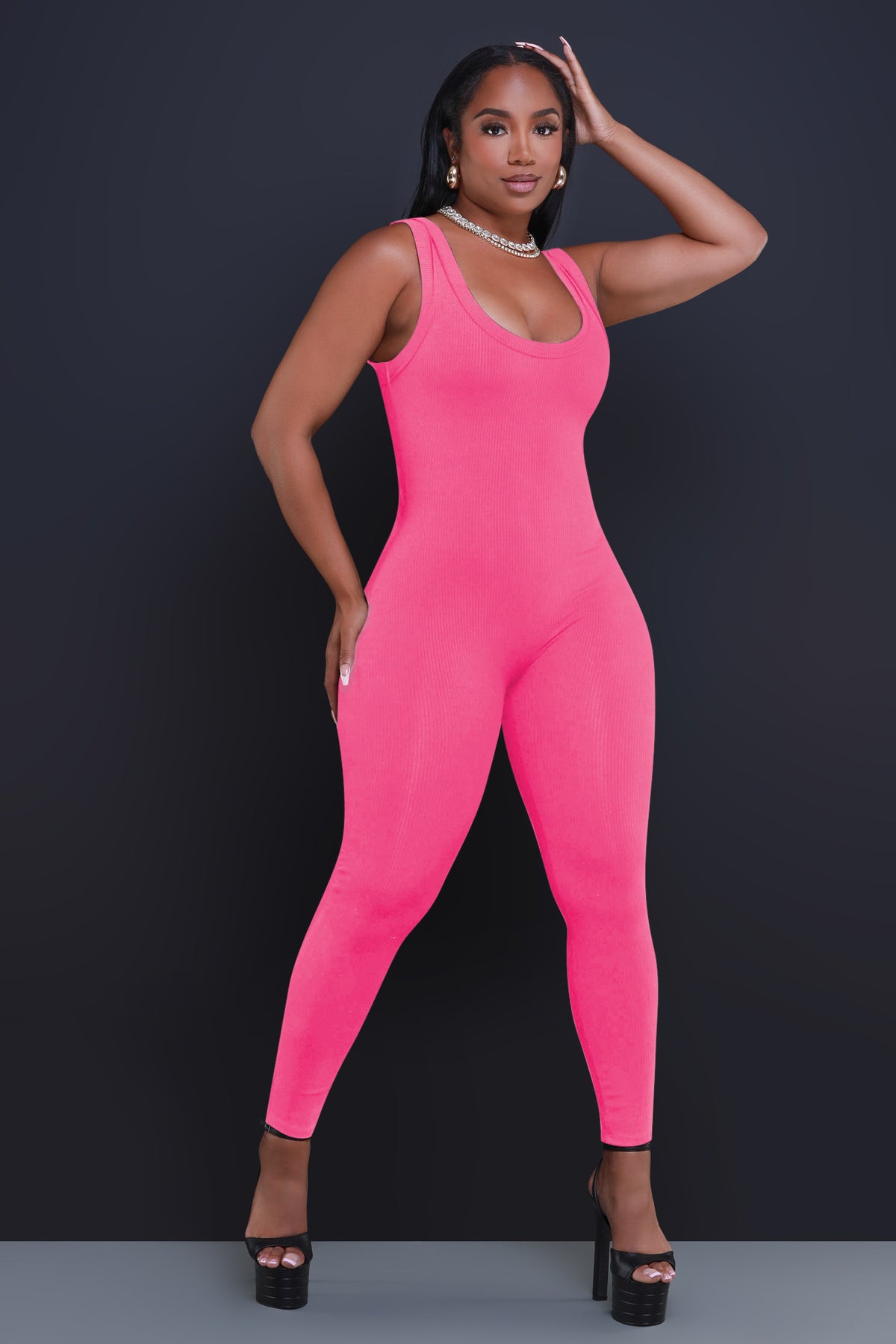 
              Cover Me Cellulite Deleter Sleeveless Jumpsuit - Magenta - Swank A Posh
            