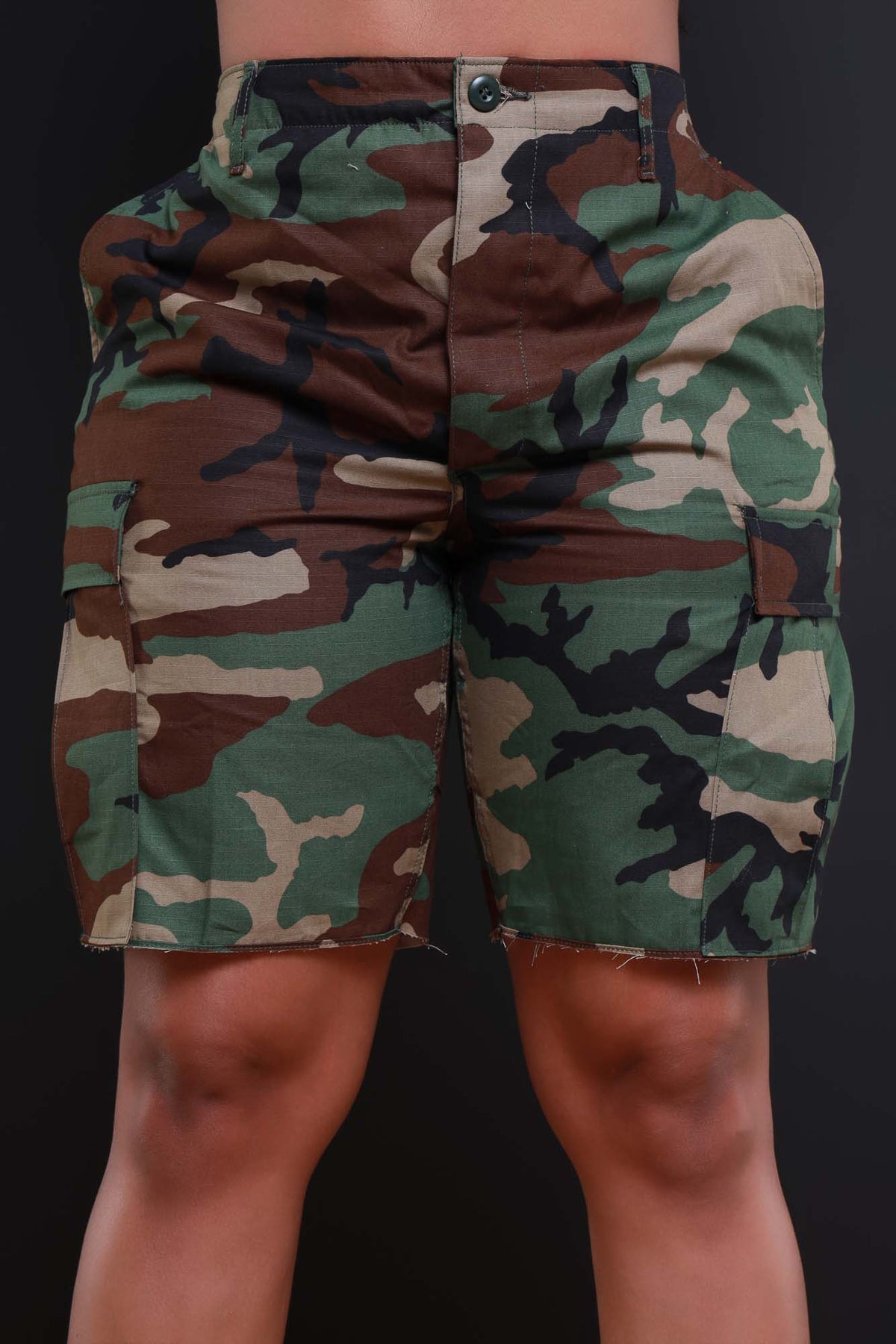 
              Rise Up Cargo Camouflage Shorts - Olive - Swank A Posh
            