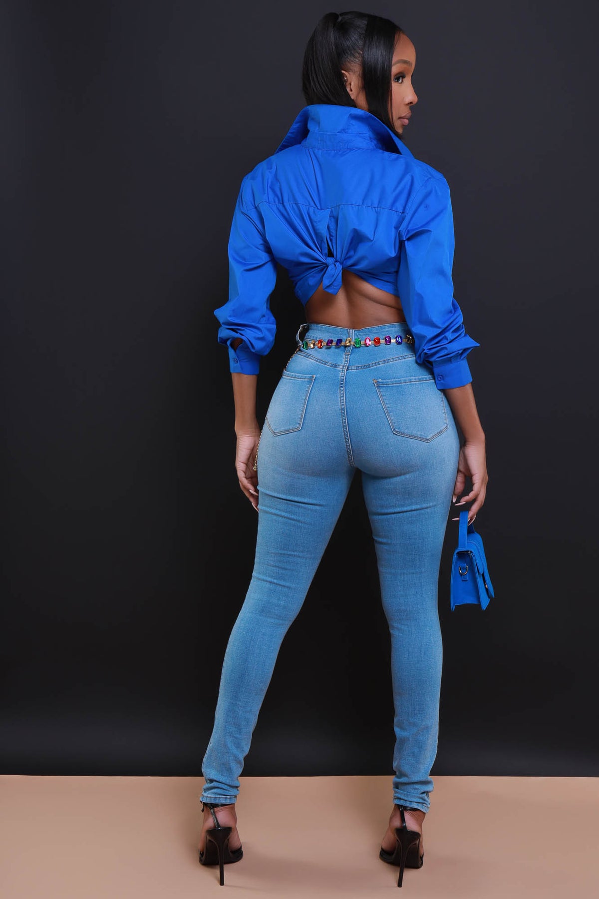 
              What’s The Case Twist Up Top - Royal Blue - Swank A Posh
            