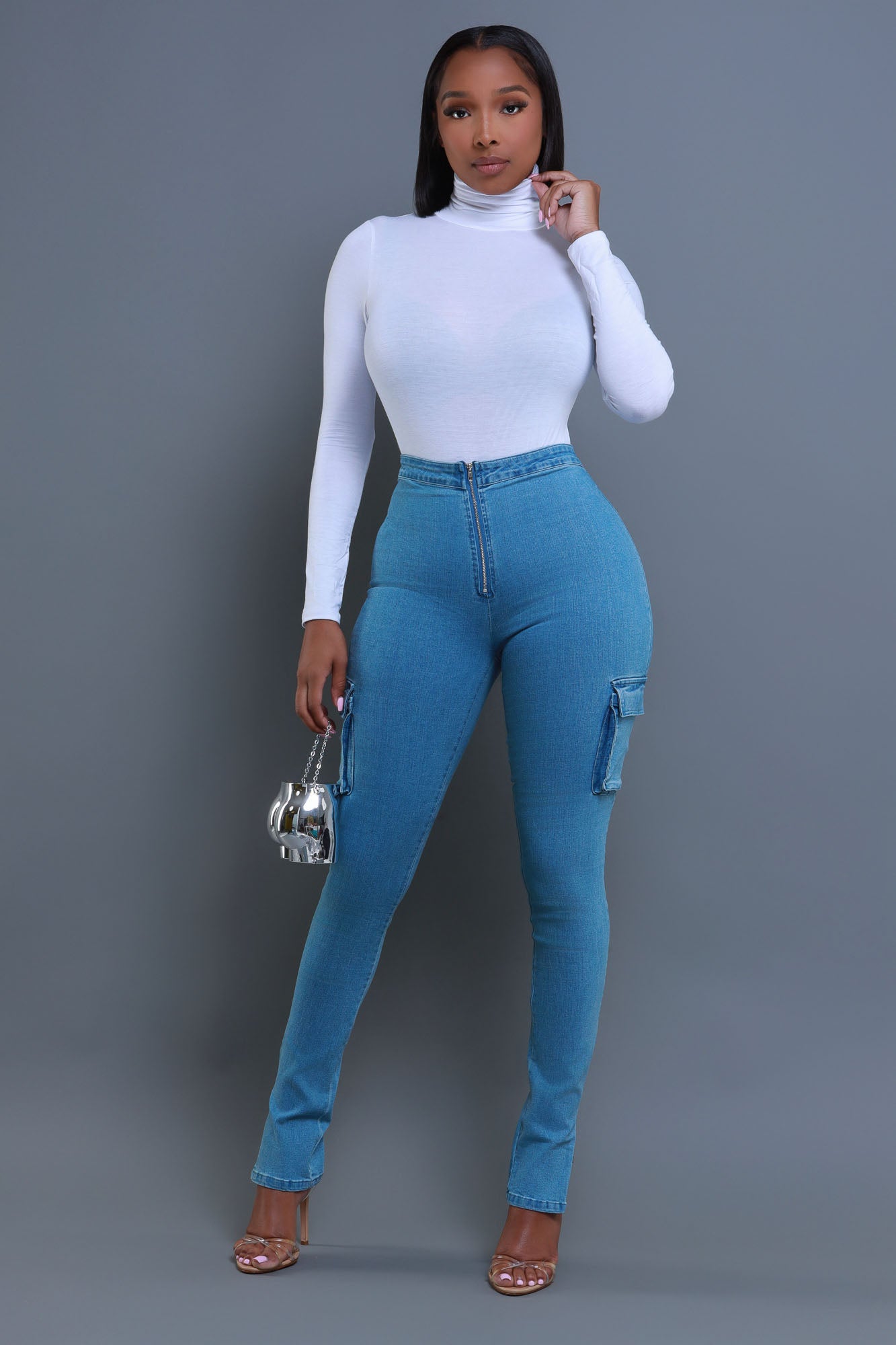Maneater Turtleneck Bodysuit - Ivory - Swank A Posh