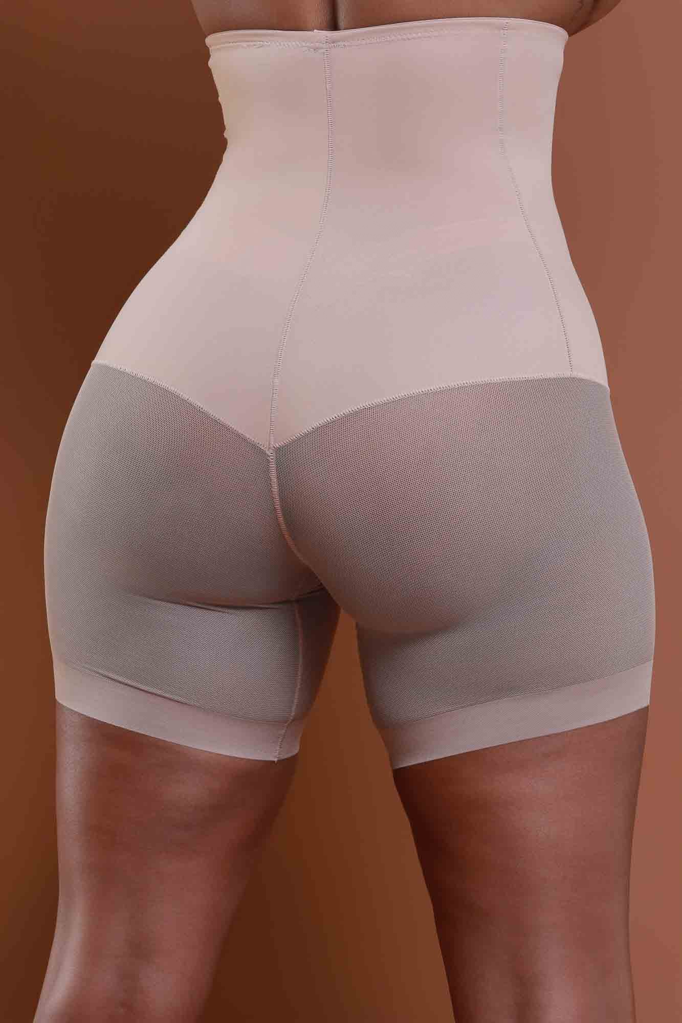Power High Rise Sheer Shaper Shorts - Sand No.179 - Swank A Posh