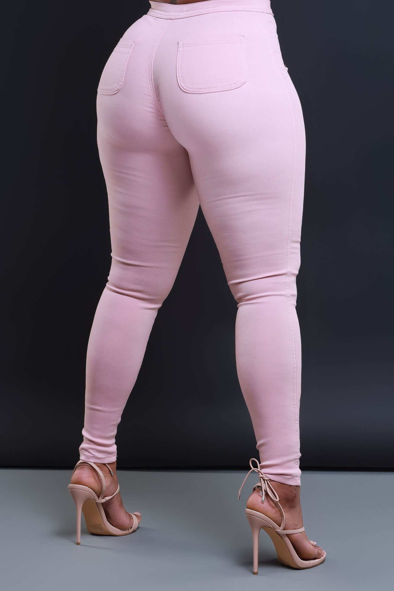 Super Swank High Waist Stretchy Jeans - Pink - Swank A Posh