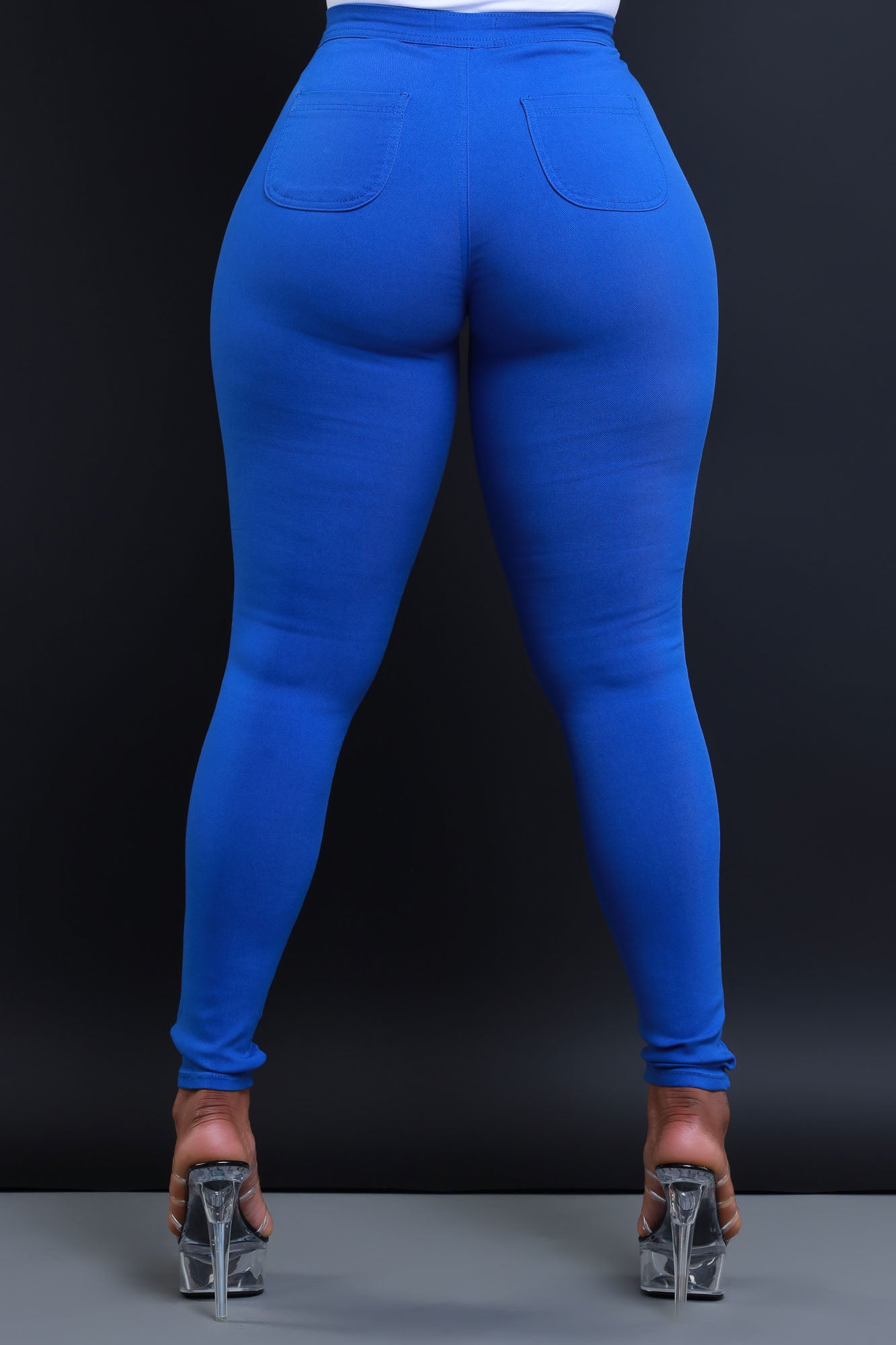 Super Swank High Waist Stretchy Jeans - Royal Blue - Swank A Posh