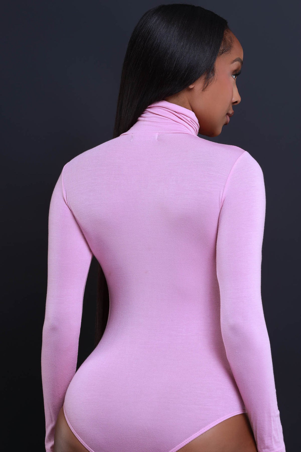 
              Maneater Turtleneck Bodysuit - Baby Pink - Swank A Posh
            