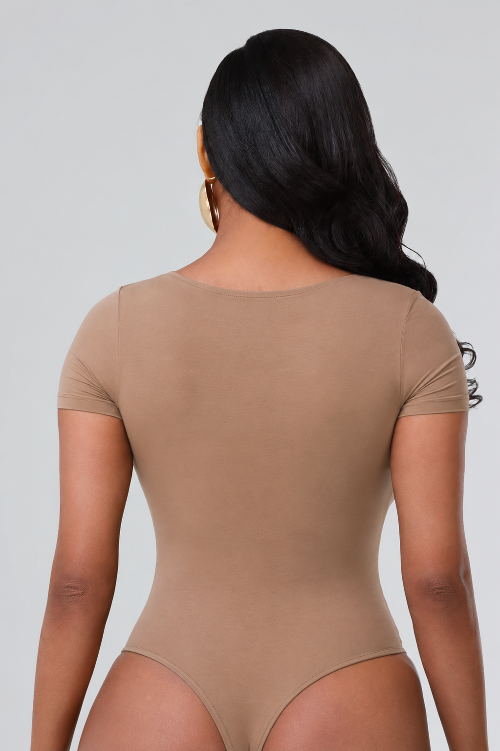 Square Up Short Sleeve Bodysuit - Sand No.273 NKDS