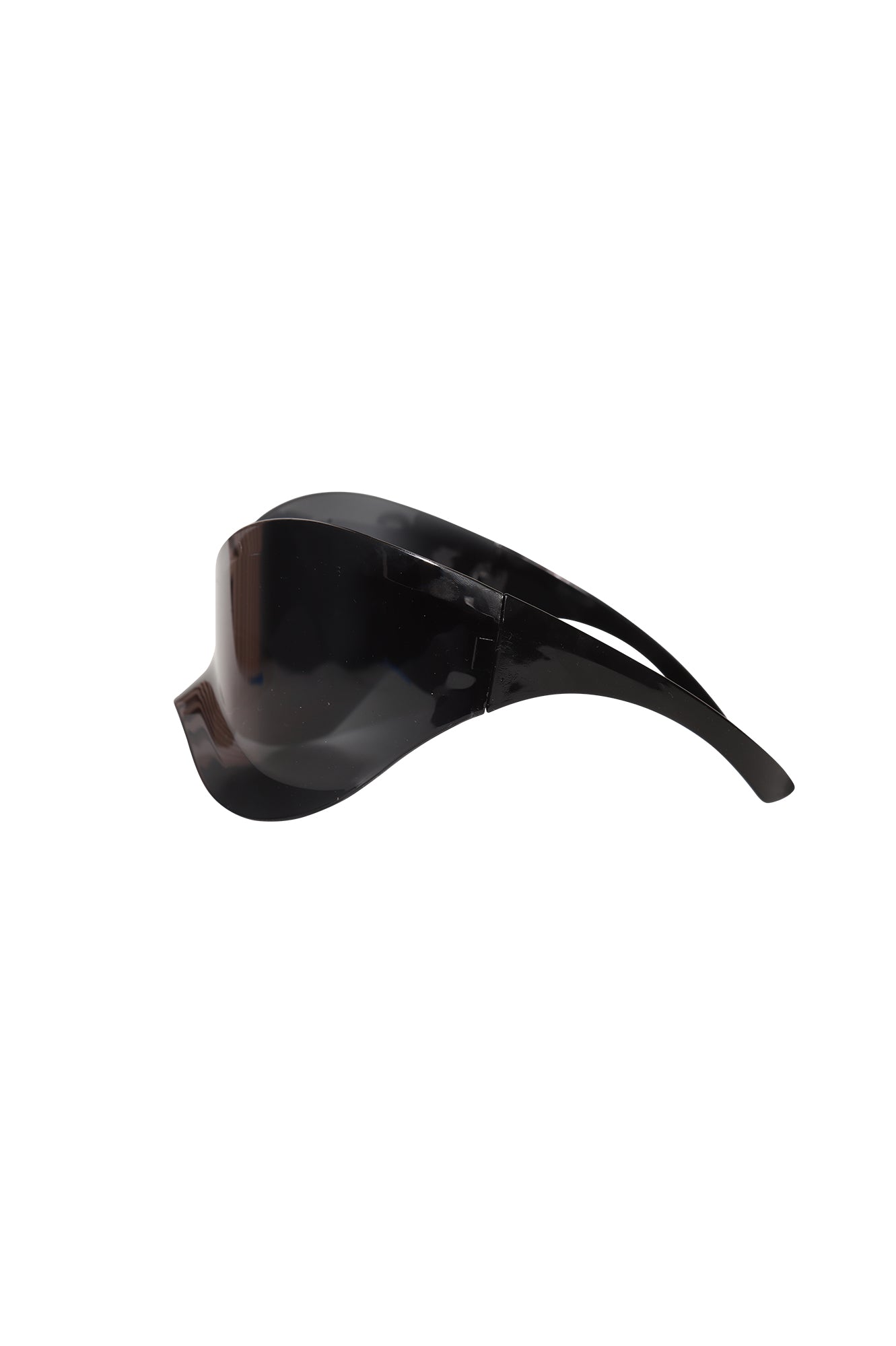 Final Score Curved Shield Sunglasses - Black - Swank A Posh