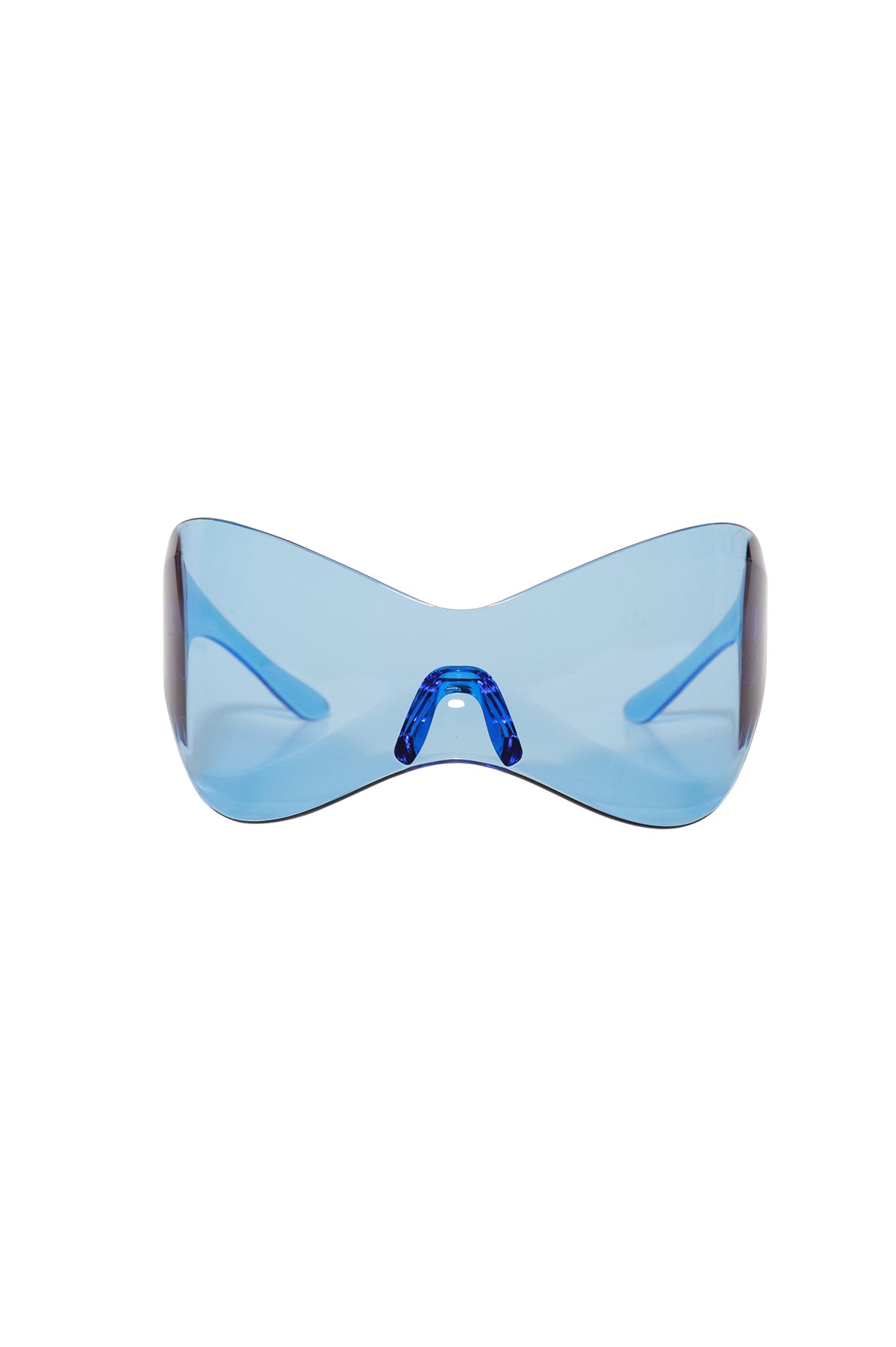 
              Final Score Curved Shield Sunglasses - Blue - Swank A Posh
            