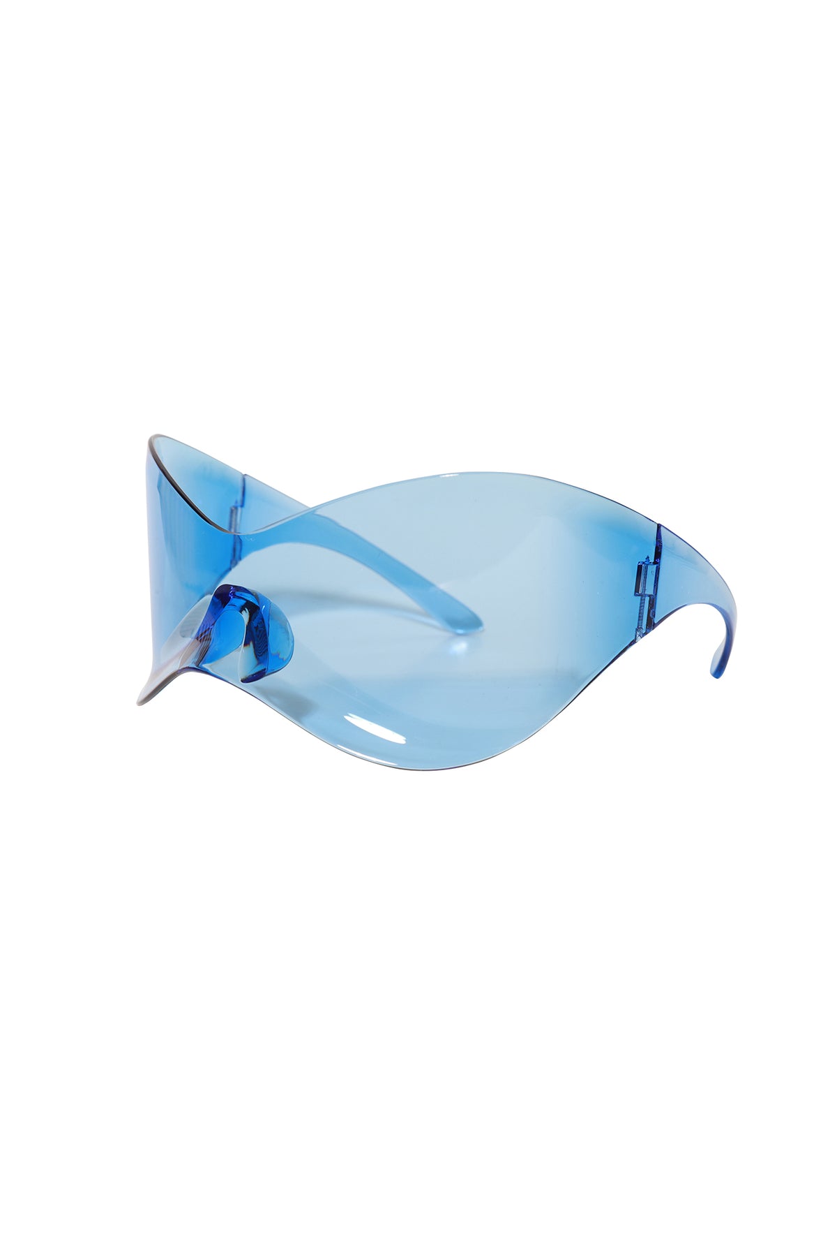 
              Final Score Curved Shield Sunglasses - Blue - Swank A Posh
            