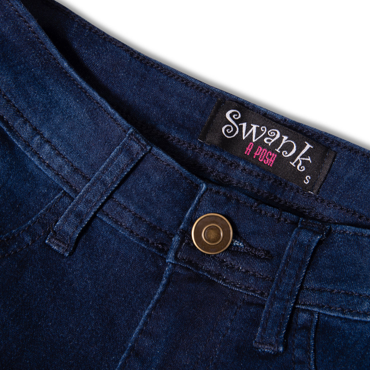 
              Story High Waist Super Stretch Jeans - Dark Wash - Swank A Posh
            