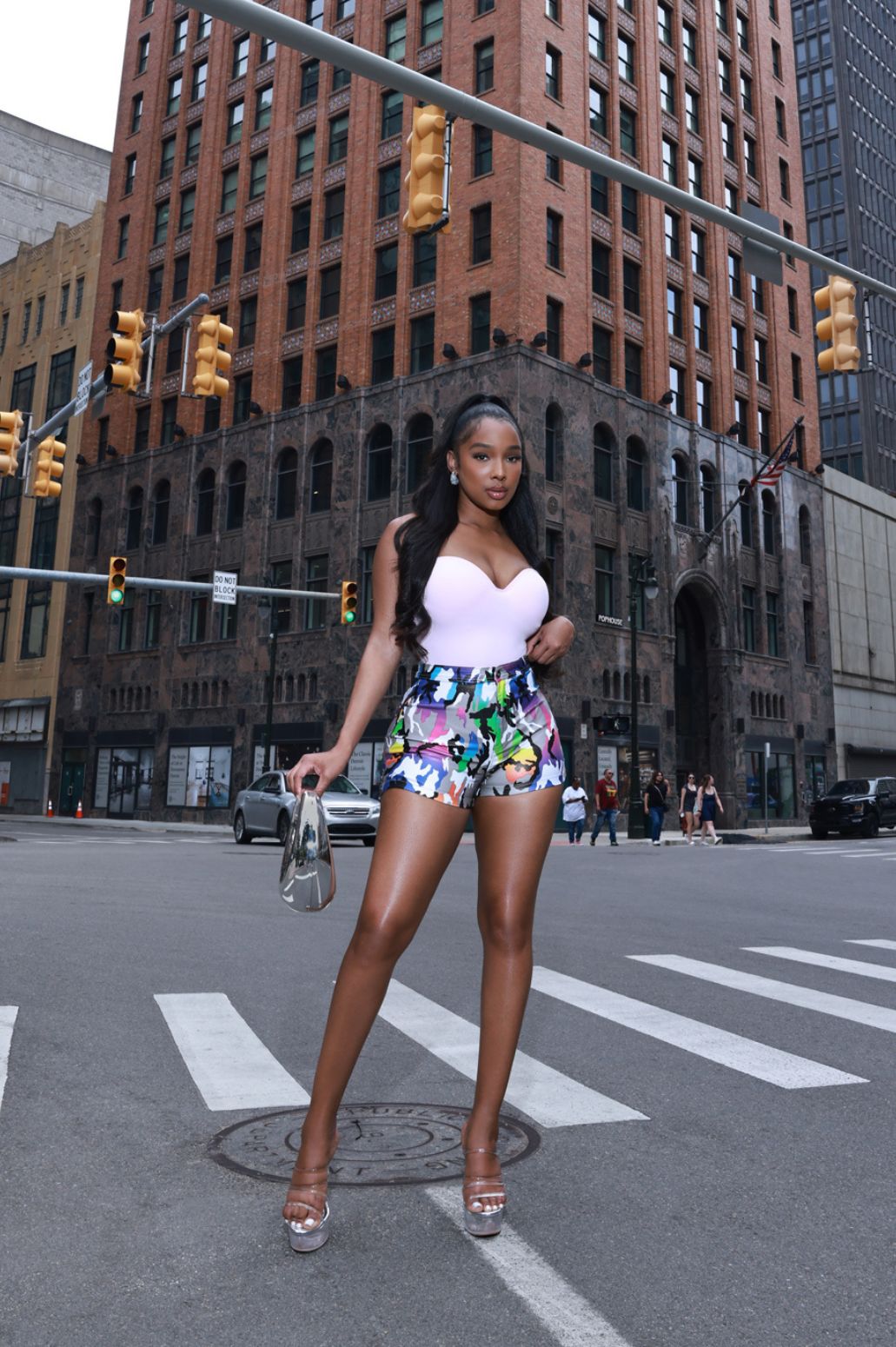 Sworn Enemy Faux Leather Camouflage Shorts - Rainbow - Swank A Posh