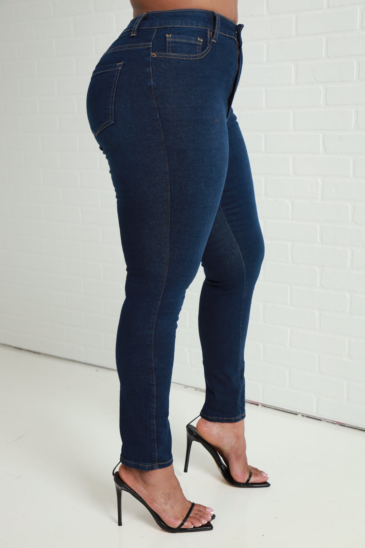 
              Been Awhile Hourglass High Rise Stretchy Jeans - Dark Wash - Swank A Posh
            