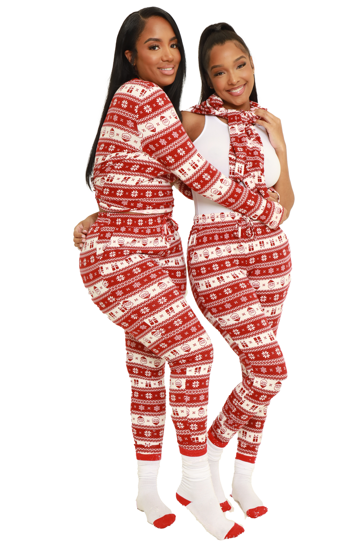 
              By The Fire Printed Pajama Set - Red - Swank A Posh
            