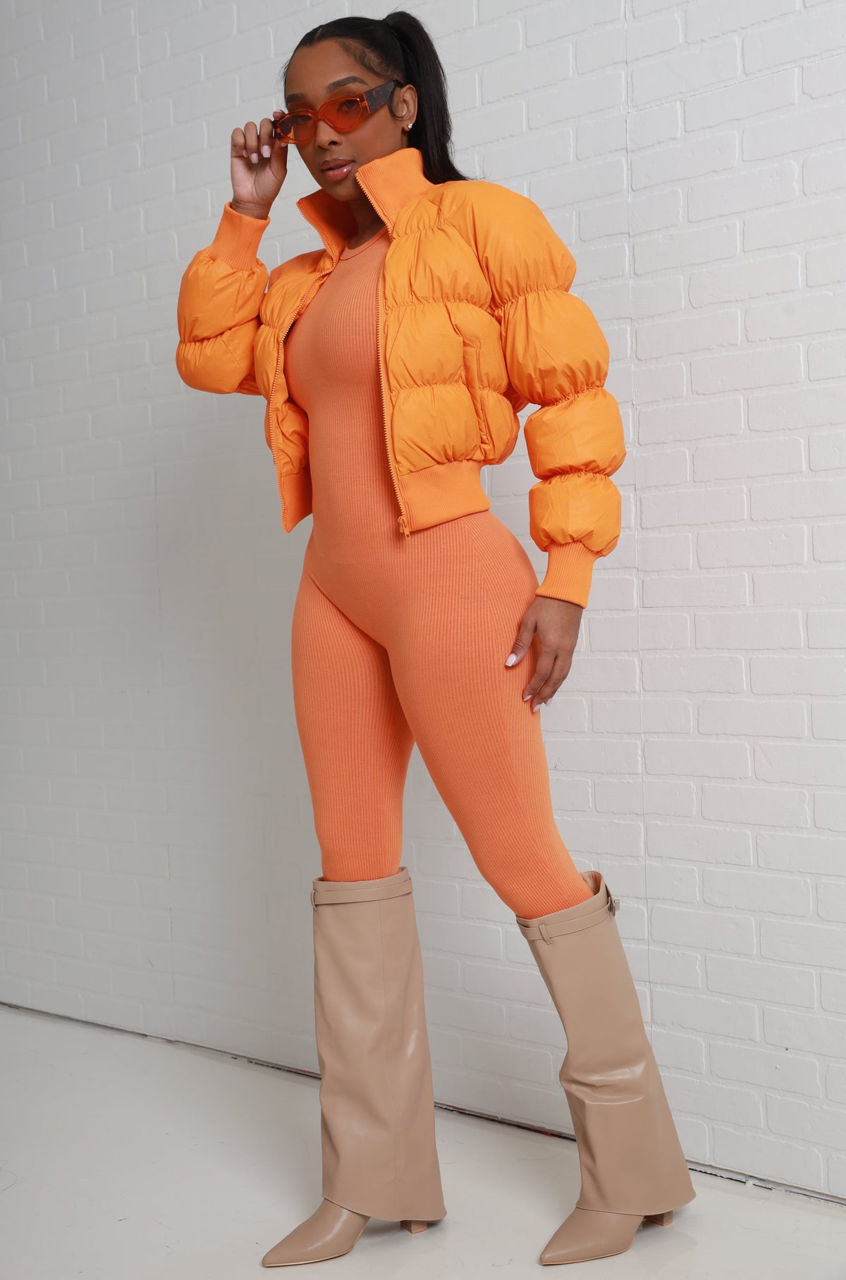
              Pack Light Puffer Jacket - Orange - Swank A Posh
            