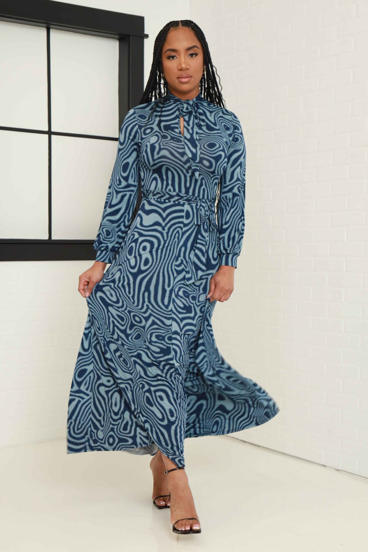 
              Part Of Me Graphic Print Maxi Dress - Blue - Swank A Posh
            