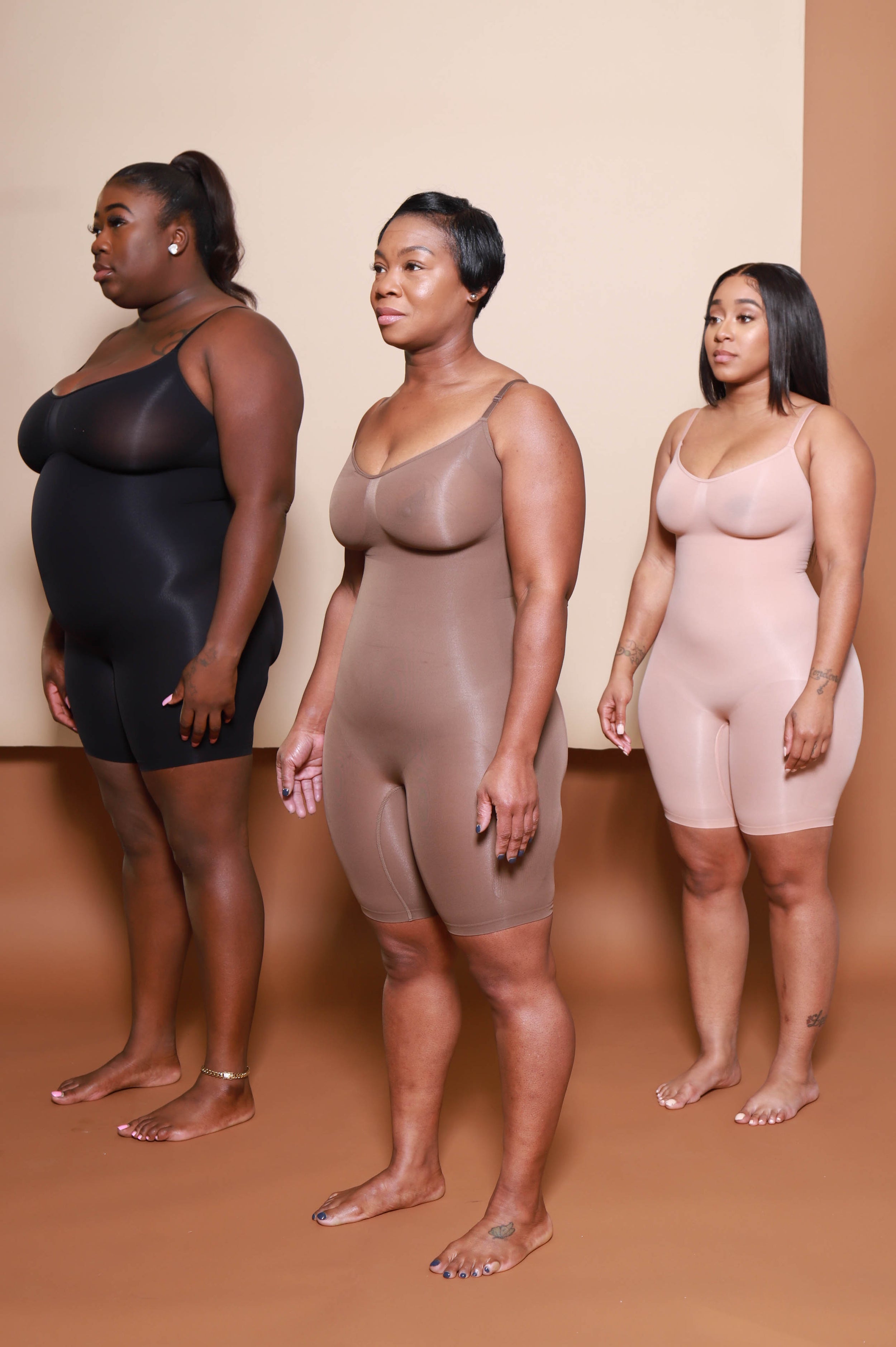  Women Shapewear Bodysuit Seamless V Neck Slim Full Body Shaper  Thong Shapewear for Women Tummy Control Jumpsuits Tops (Color : Skin, Size  : Large) : Clothing, Shoes & Jewelry