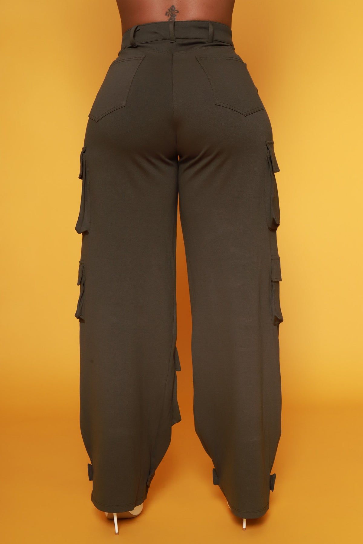 
              Baggy Multi Pocket Long Cargo Pants - Olive - Swank A Posh
            