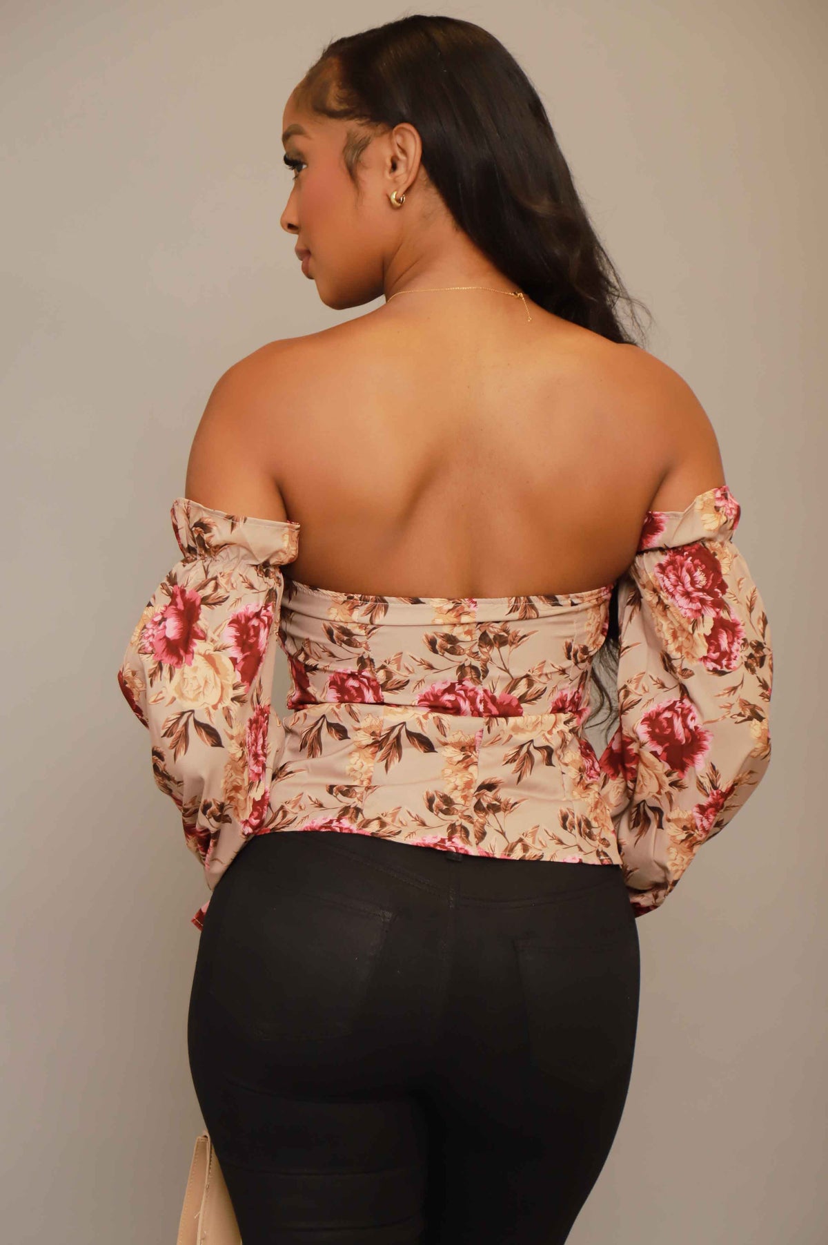
              Dollhouse Off The Shoulder Floral Top - Coffee - Swank A Posh
            
