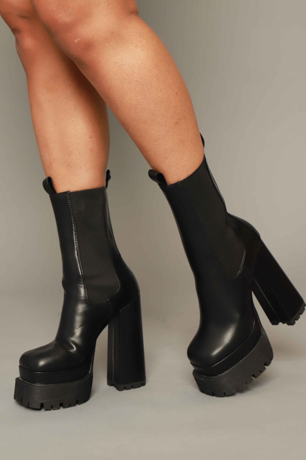 
              Ignore You Faux Leather Platform Chelsea Boot - Black - Swank A Posh
            