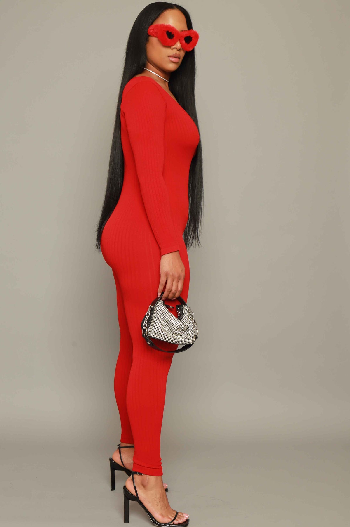 
              Out Of Body Seamless Jumpsuit - Red - Swank A Posh
            