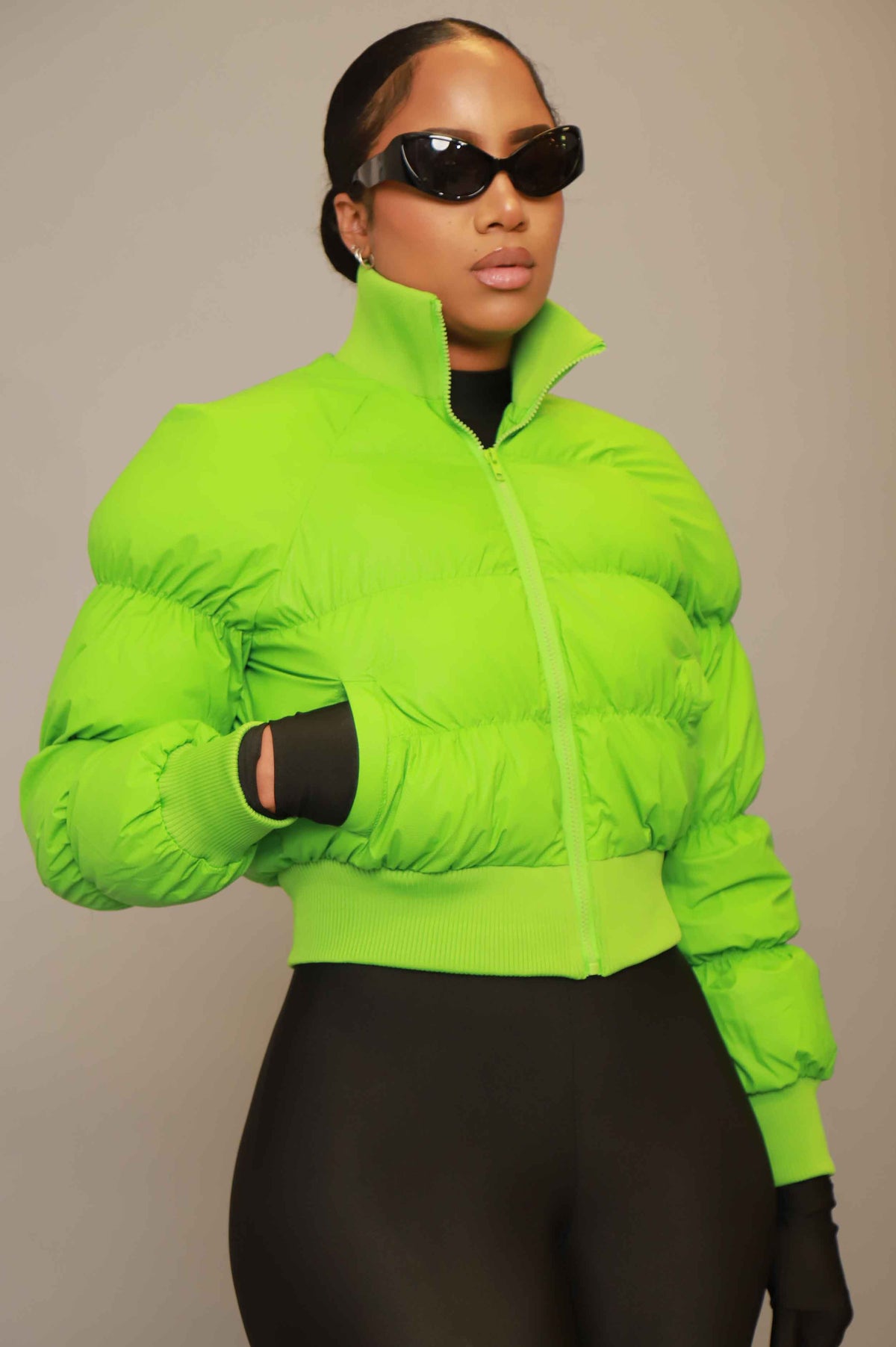 
              Pack Light Puffer Jacket - Apple Green - Swank A Posh
            