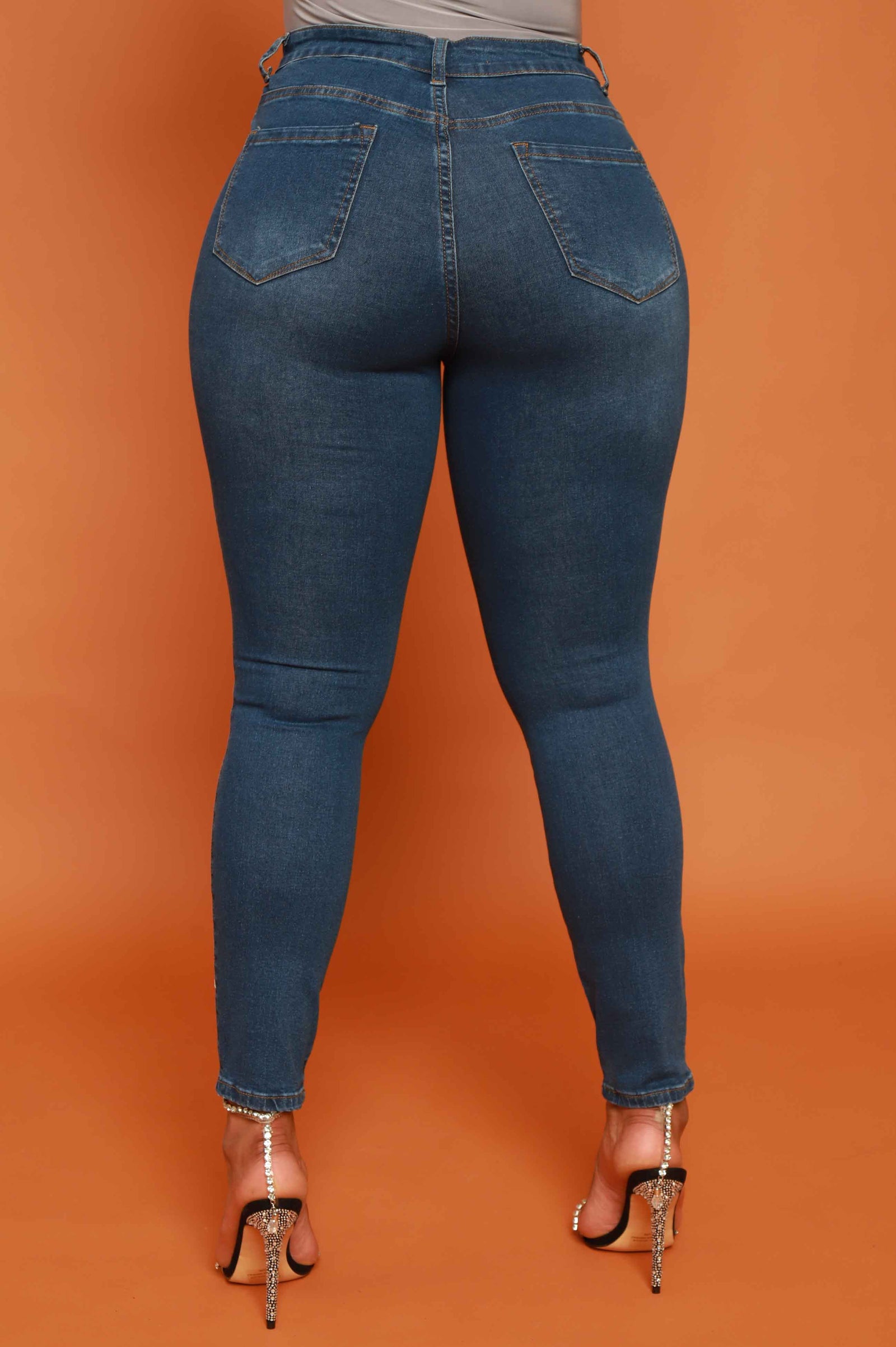 $7.99 Been Awhile Hourglass High Rise Stretchy Jeans - Medium Wash - Swank A Posh
