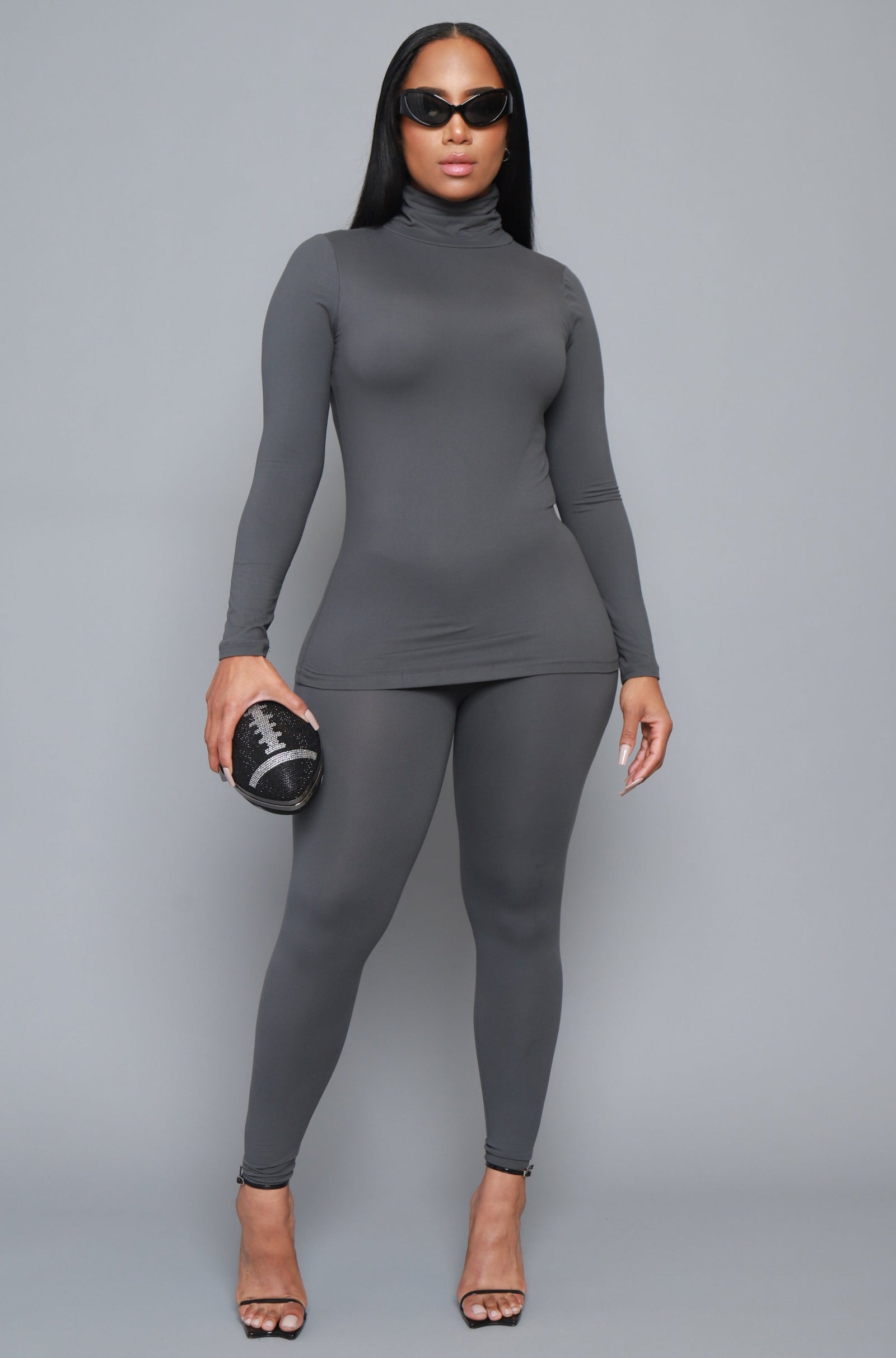 Record Timing Legging Set Small & 3x Only - Ash Gray - Swank A Posh