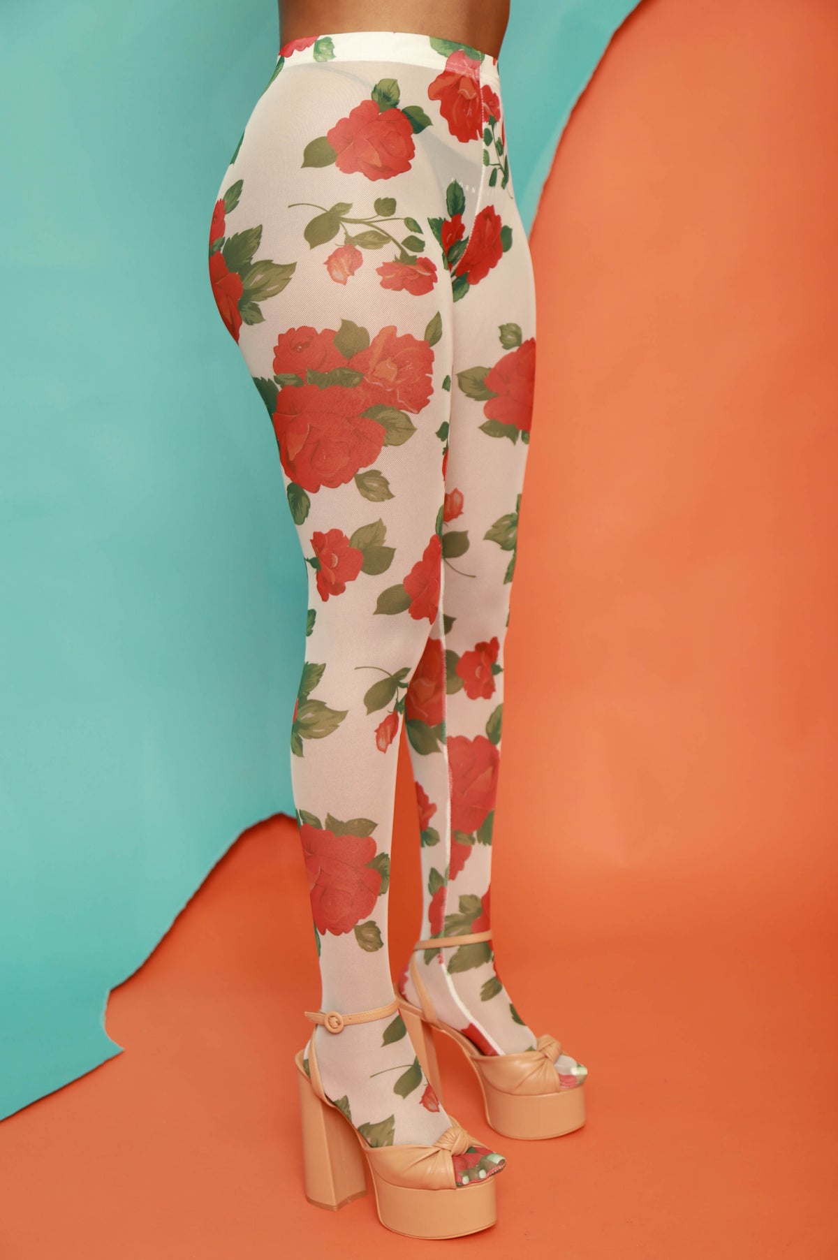 
              Rosey Cheeks Printed Stockings - White - Swank A Posh
            