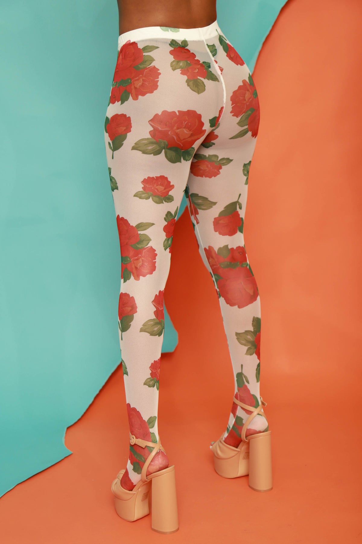 
              Rosey Cheeks Printed Stockings - White - Swank A Posh
            