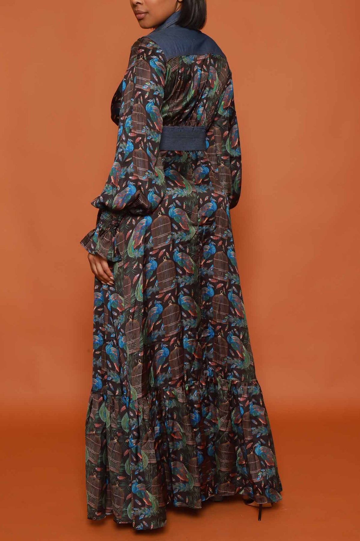 
              Free Bird Multicolor Belted Maxi Dress - Blue - Swank A Posh
            