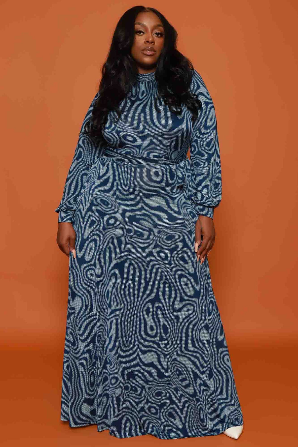 
              Part Of Me Graphic Print Maxi Dress - Blue - Swank A Posh
            