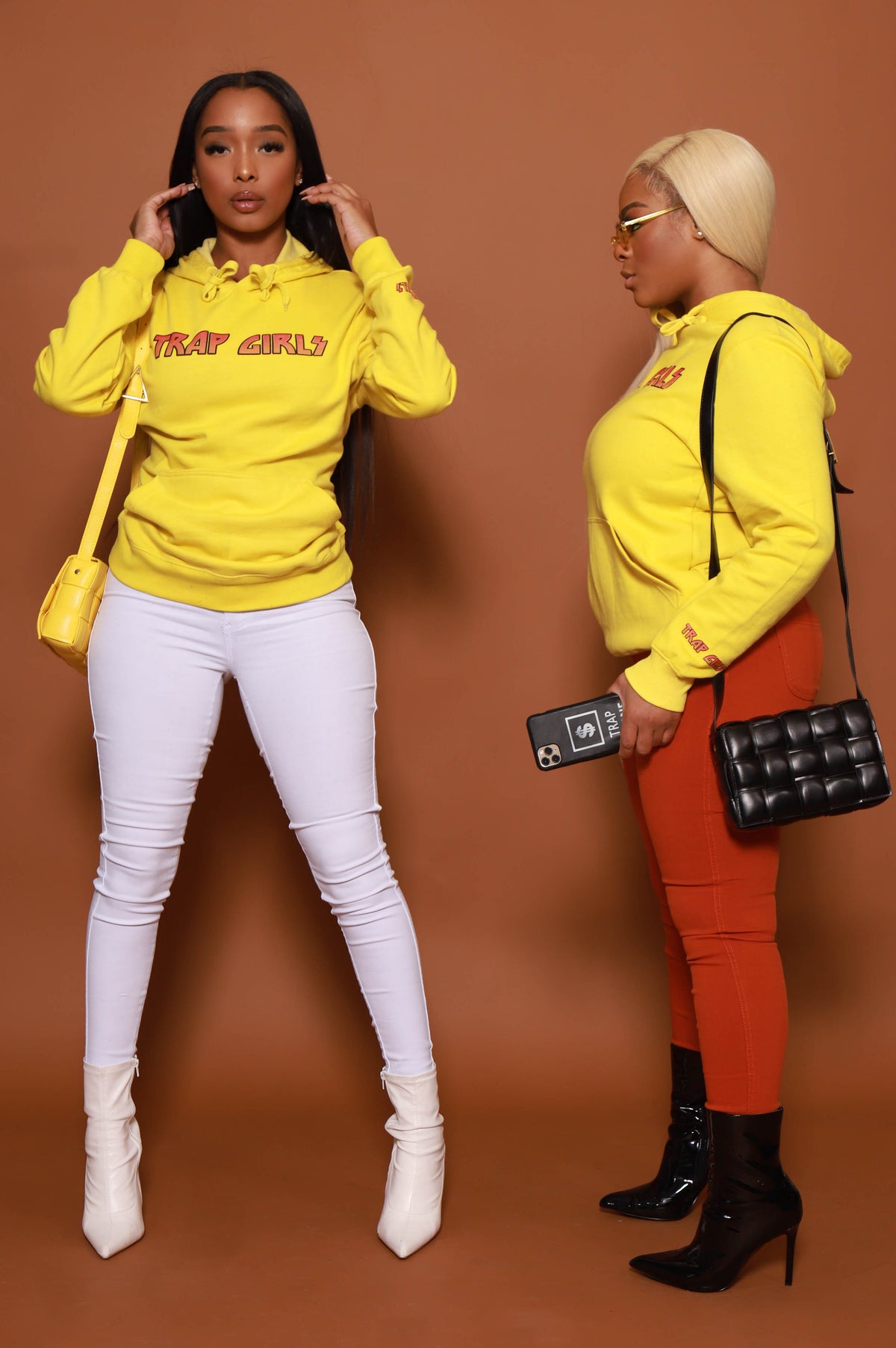 
              Run The Trap Graphic Sweatshirt - Yellow - Swank A Posh
            