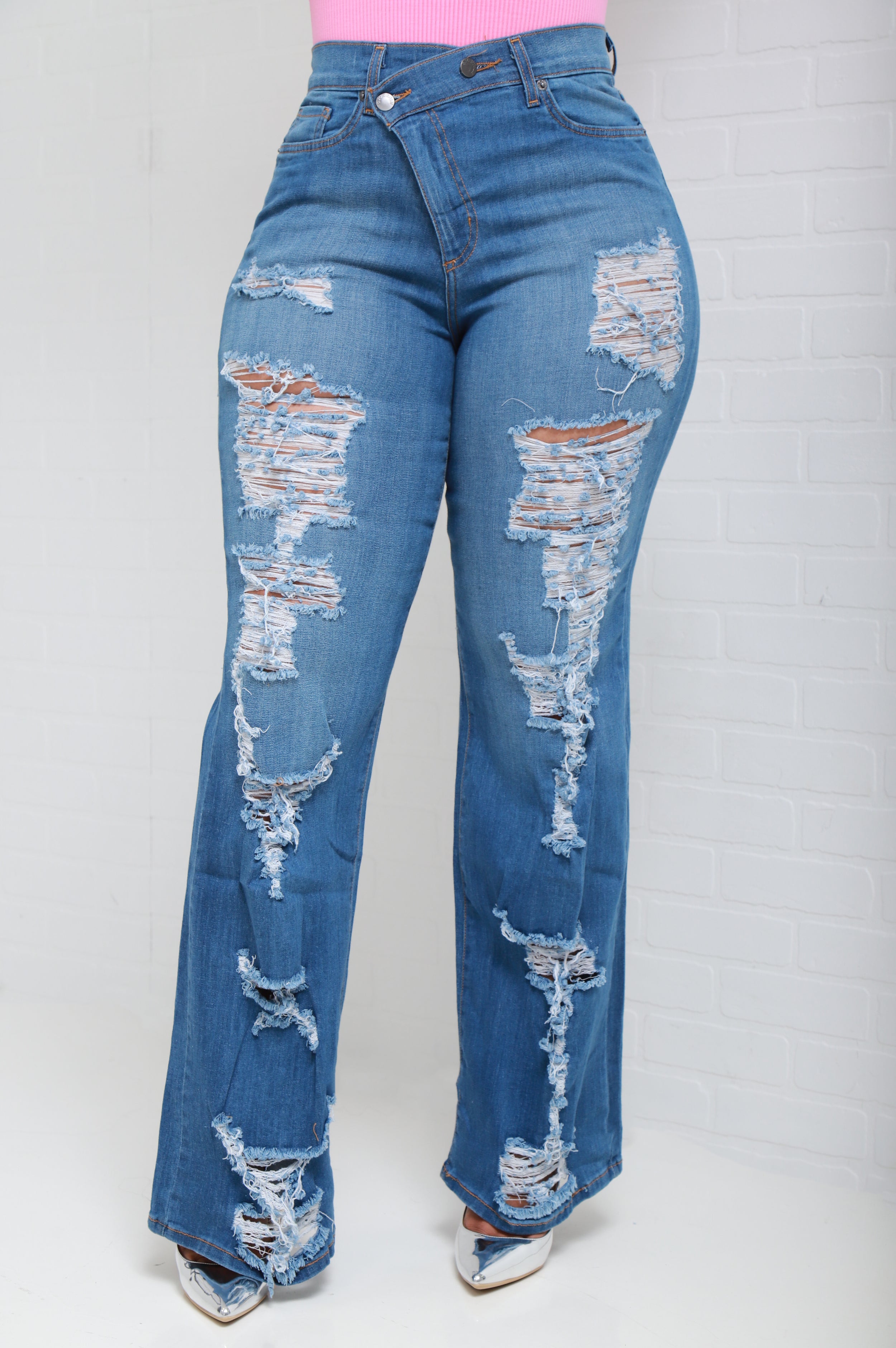 affordable seamed front wide leg jeans｜TikTok Search