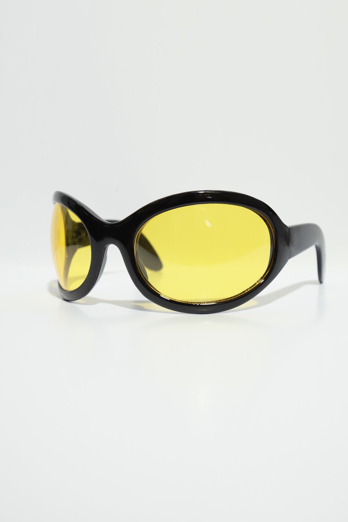 
              Take A Chance Retro Rounded Sunglasses - Black/Yellow - Swank A Posh
            