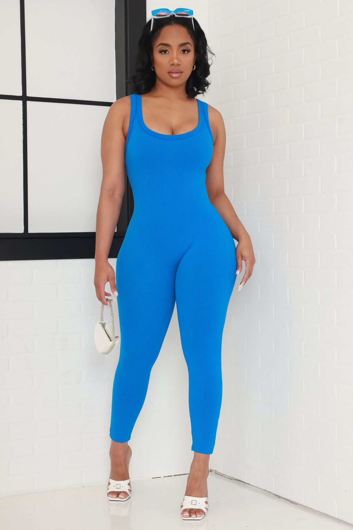 
              Cover Me Cellulite Deleter Sleeveless Jumpsuit - Royal Blue - Swank A Posh
            