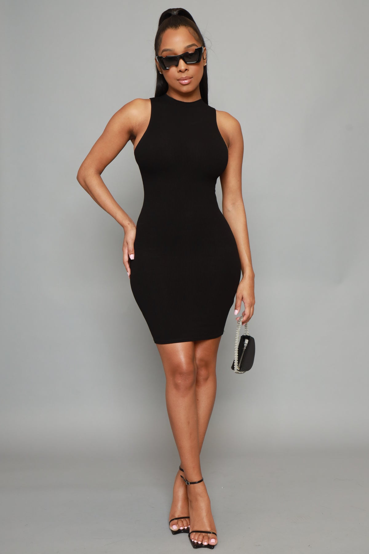 
              BFFR Cellulite Deleter Sleeveless Mini Dress - Black - Swank A Posh
            