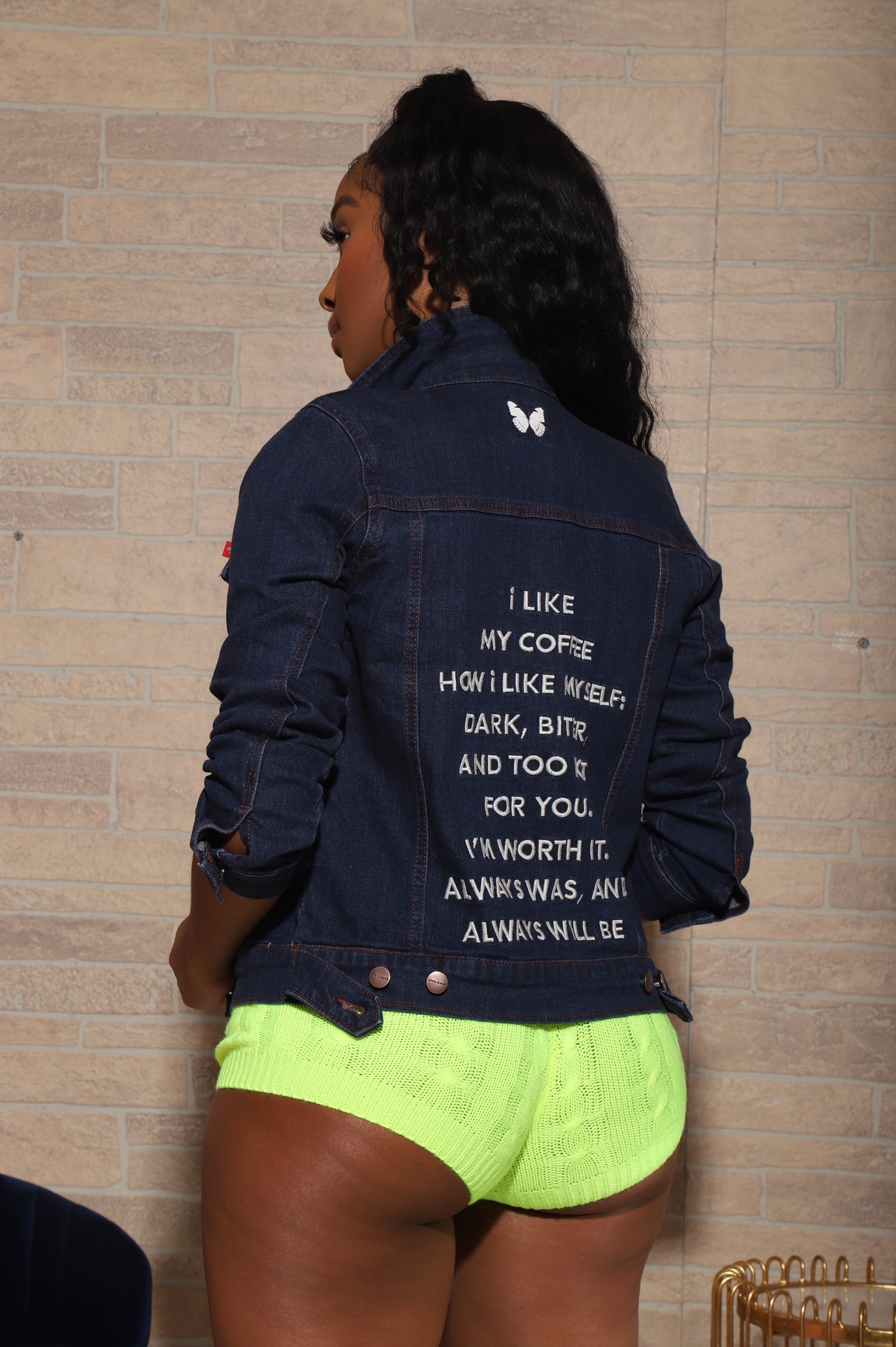 Brown Sugar Dark Denim Jacket - Swank A Posh